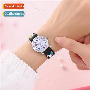 Colorful 12 Numbers Car Kids Cartoon Student Watch