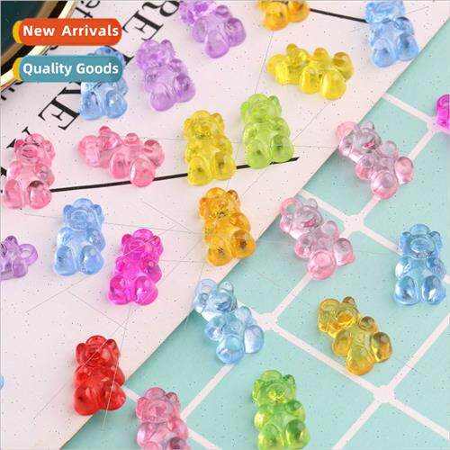 Transparent acrylic loose beads small animal bear beading ma