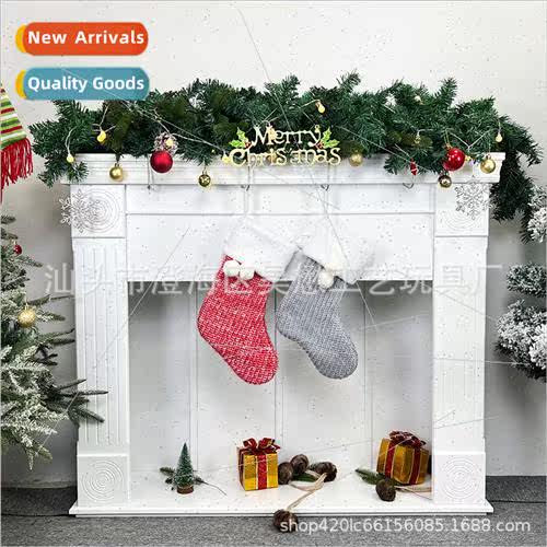2022 Christmas Hanging Christmas Stocking  Bag Knted Christm