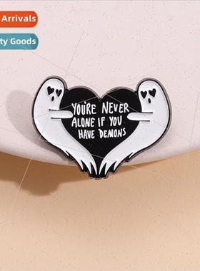 Brooch If you have the devil youll never be alone Badge