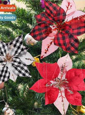 2023 new mesh imation hemp Christmas flower accessories Chri