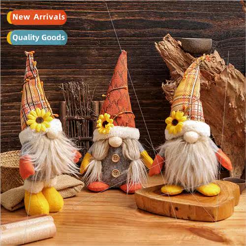 Sunflower Faceless Doll Cute Standing Gnome Doll Ornament Ha