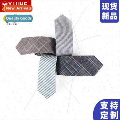 tie linen cotton blend tie regular hand tie men tie