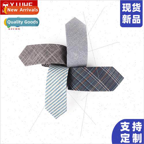 tie linen cotton blend tie regular hand tie men tie