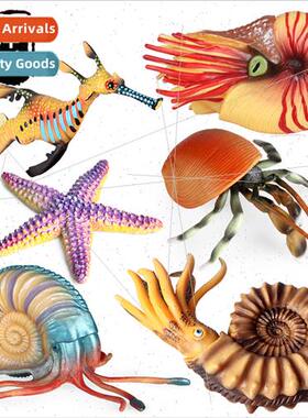 Ancient simulation animal model solid ocean seahorse starfis