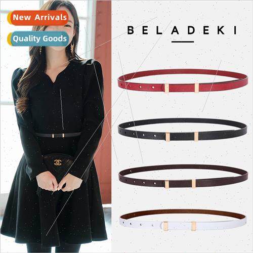 Genuine leather belt female fine jeans belt decoration dress