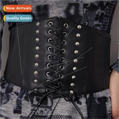 Europe INS female punk pointed studs air eye wide elastic el