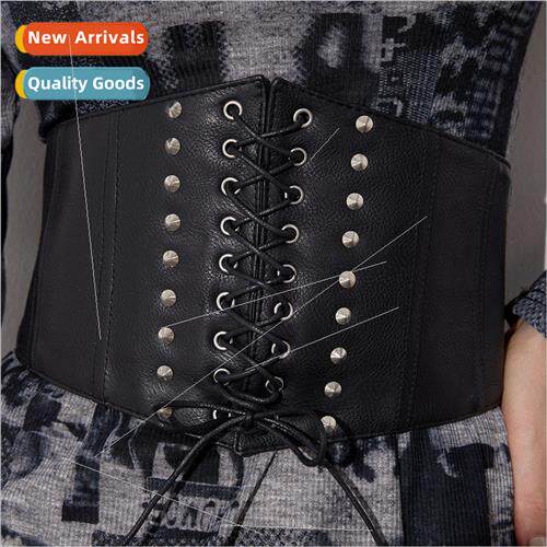 Europe INS female punk pointed studs air eye wide elastic el
