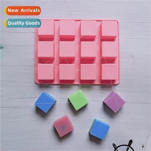 12 small squares 595 chocolate silicone mold DIY candy ice g