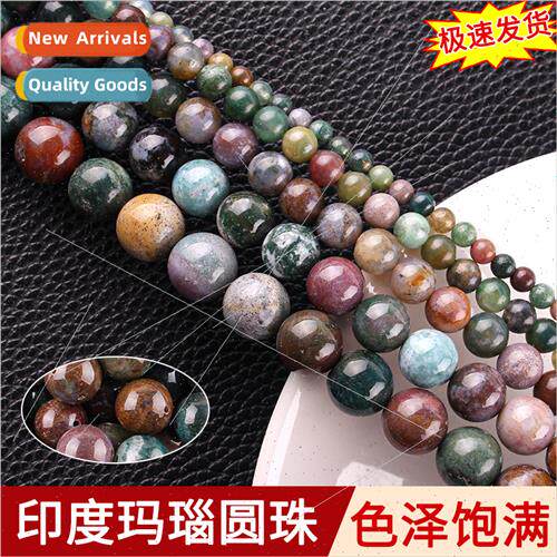 Indian agate beads crystal men women bracelet necklace DIY h