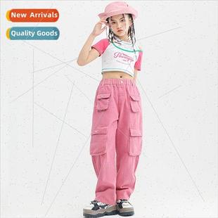 Costume Girls Navel Childrens Top Dance Baring Jazz