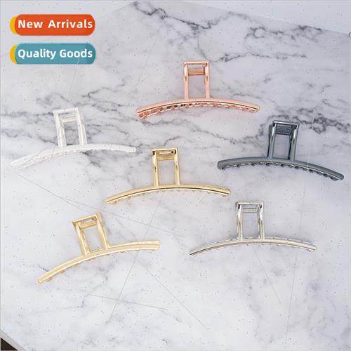 Korea alloy hair clips simple large grab clip metal hair acc