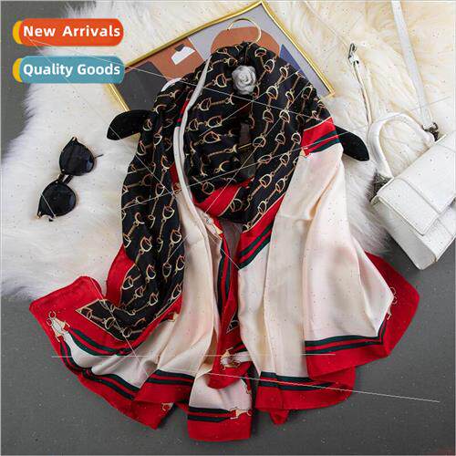 Spring Autumn Korean silk scarf female hundred wh fashion pr