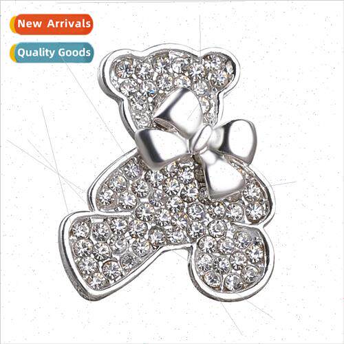 fashion brooch cute diamond cartoon bear student badge corsa