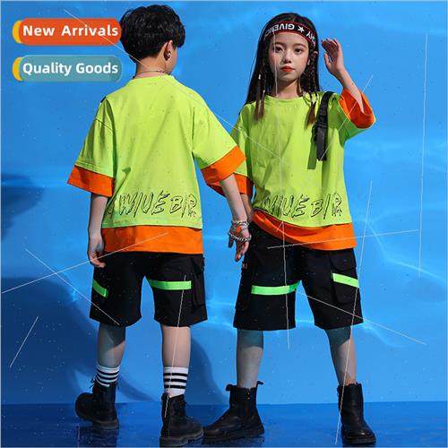 Childrens summer 2021 new drum permance costumes boys set da