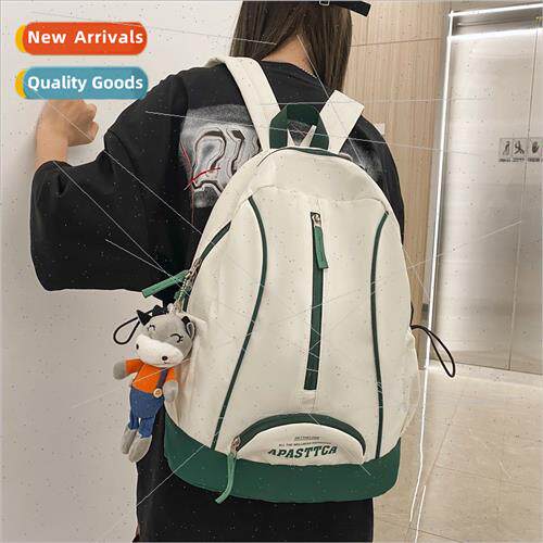 Schoolbag male Korean ins splicing nd shoulder bag female Ja