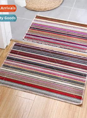 New colorful stripes floor mat entry door mat kchen bathroom