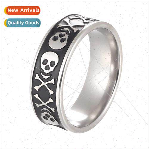 2023 new gothic stainless steel skull ring does not fade gho