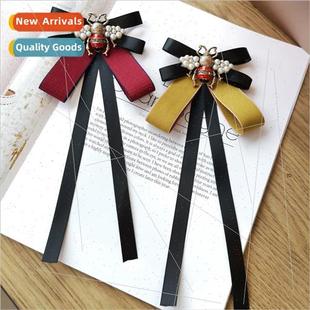 bee bow decorative black collar fluttering women Brish tie