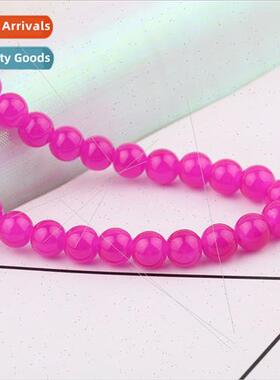 diy hairpin material 6mm jade baking color beads glass beads
