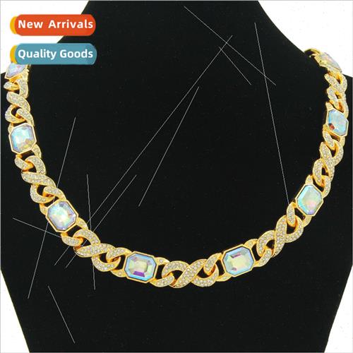 Personalized Rectangle Colorful Rhinestone 8 Chain Splicing