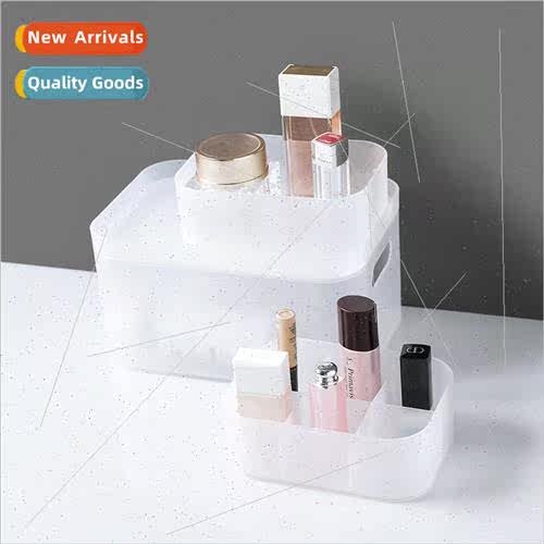 2532 Desktop Organizer Cosmetic Box Plastic Frosted Compartm