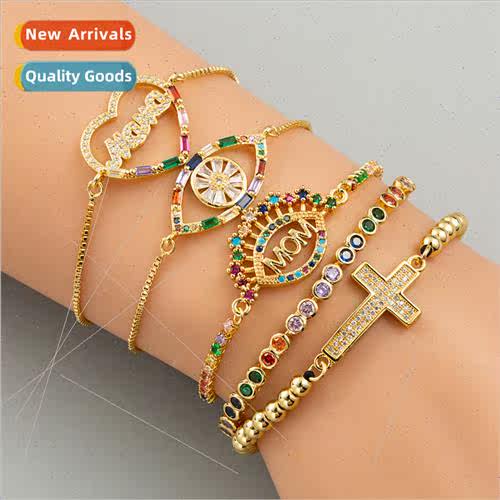Europe full star rainbow bracelet women creative fashion cop