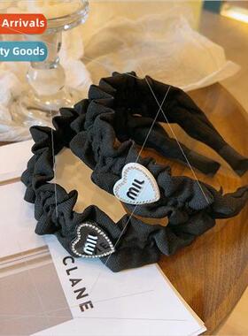 Korea retro bud pleated ageing high skull top rhinestone lov