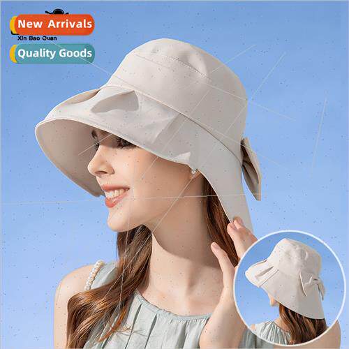 8238 summer Korean  fisherman hat female wild bow sun hat pl