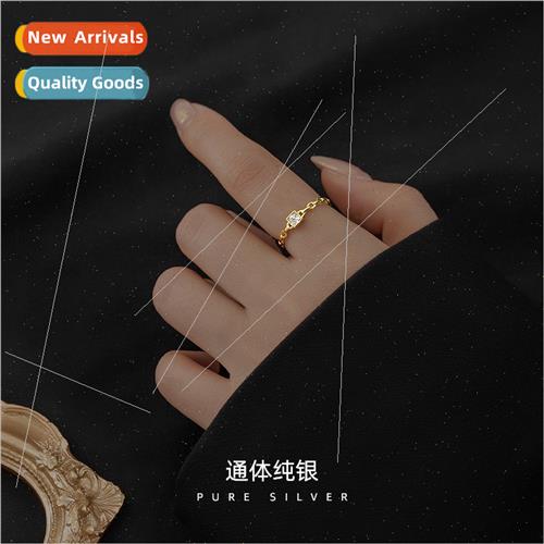 925 silver whe silver color square diamond vein ring female