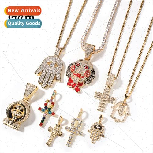 Hip Hop Europe Rap Hipster Death Fatima Ankh Cross Pendant c