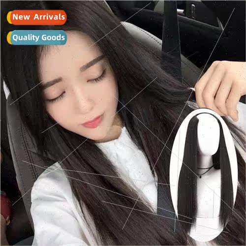 Wig female center parting long fashion realistic U-shaped ha