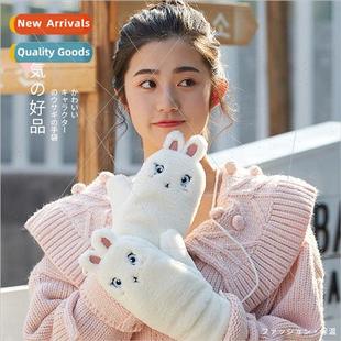 womens riding warm Winter windproof gloves thickened plush