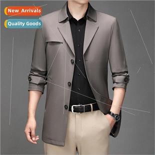 long fall business Windbreaker middle casual aged men