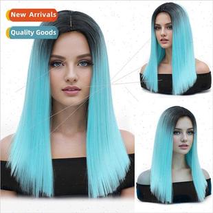 Medium Green Gradient Easter Bob Colorful Short Christmas