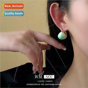 drip fashion oil earrings niche bean Electroplating