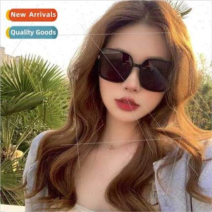 New 2020 Europe large frame rice nail retro sunglasses women