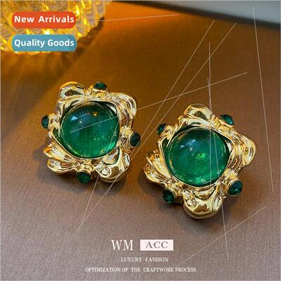 Earrings galvanized silver pin set diamonds ruffled square e