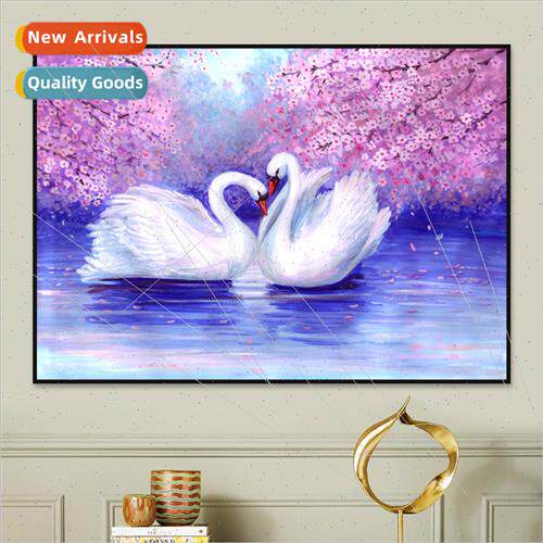 Cross stch 2023 new thread embroidery swan lake modern home