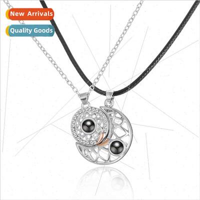 Round Skeleton Magnetic Projection I Love You Couple Patchwo