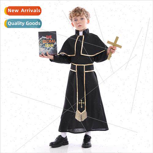 Party Permance Kids Halloween Priest Costume Kids Permance H