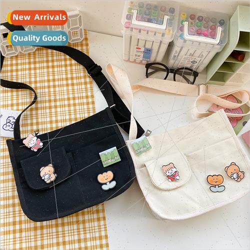 Harajuku ancient sense of girls canvas bag 2022 Korean large