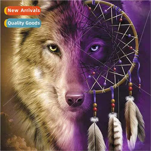 Cross Stch New DIY Dreamcatcher Wolf Full Stch mple Handmade