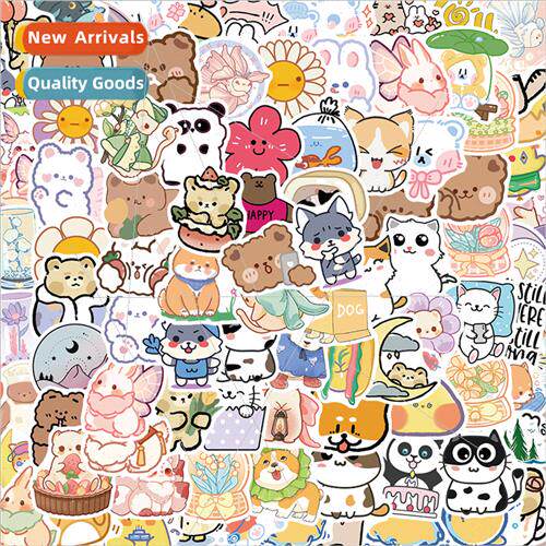100 small size cute cartoon animals graffiti stickers luggag