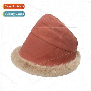 plush warm fisherman Autumn female thickened hat nort winter