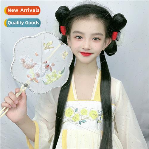 Hanbok wig children scrunchy clip wig all-in-one lazy  styli