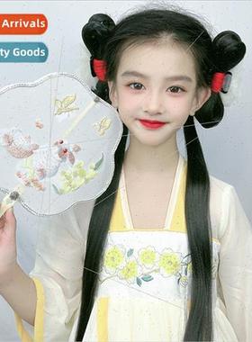 Hanbok wig children scrunchy clip wig all-in-one lazy  styli