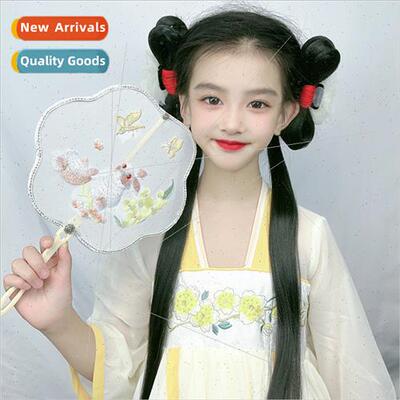 Hanbok wig children scrunchy clip wig all-in-one lazy  styli