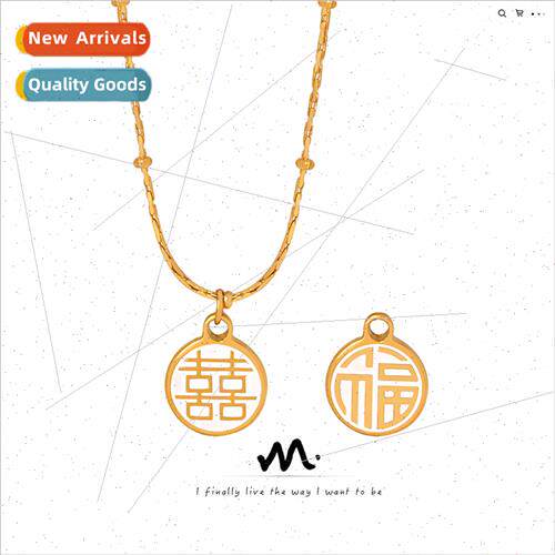 New Chinese festive Fuxi round card double-sided pendant oil
