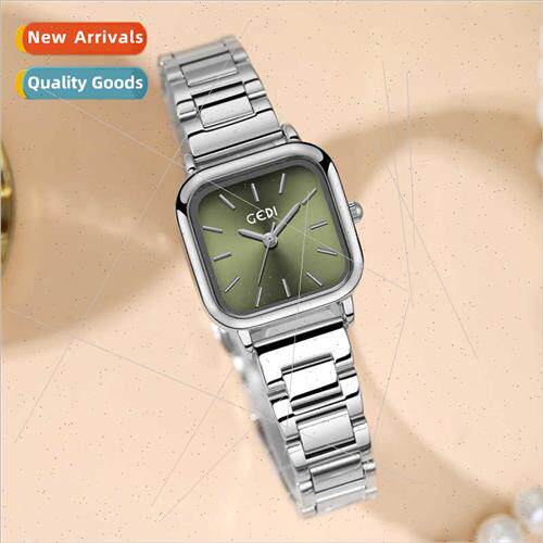 mple retro niche Roman scale small square disk wristwatch la